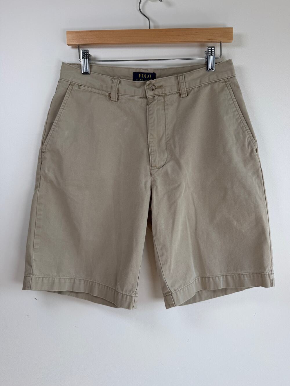 Polo Ralph Lauren Men's Chino Shorts Khaki Cotton Preppy Basic Academia Size 29